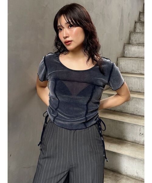 PUTUMAYO ベロアトップス セール】フェードシアーベロアトップス（Tシャツ/カットソー