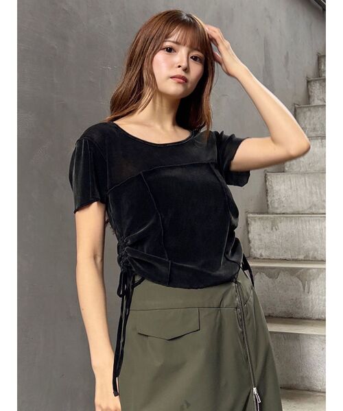 PUTUMAYO ベロアトップス セール】フェードシアーベロアトップス（Tシャツ/カットソー