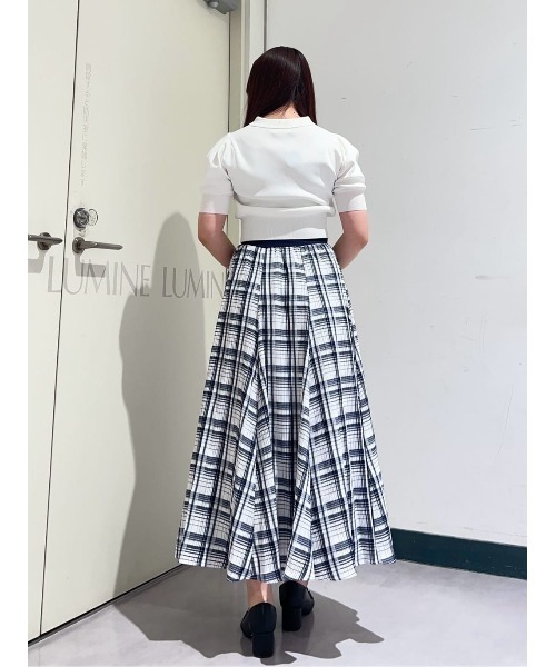 AND COUTURE（アンドクチュール）の「ウエストリブチェックフレアスカート（スカート・レディース・ブラック系その他/ブルー系その他・FREE）」の17枚目の写真