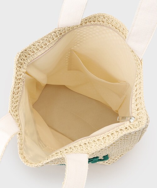 THE SHOP TK （ザ ショップ ティーケー ）の「カラーロゴ雑材トートバッグ（トートバッグ・レディース・ベージュ/アイボリー・00）」の8枚目の写真