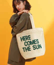 カラーロゴ雑材トートバッグ