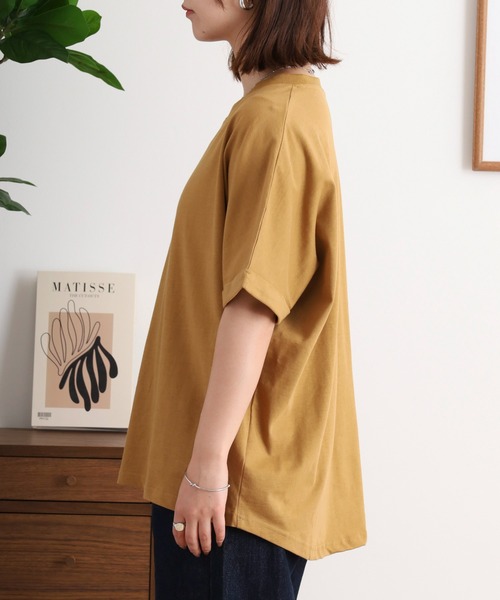 mitis(ミティス)の「mitis 天竺 袖ロールアッププルオーバー(Tシャツ/カットソー・レディース・ブラック/ブルー/オフホワイト/マスタード・M)」の22枚目の写真