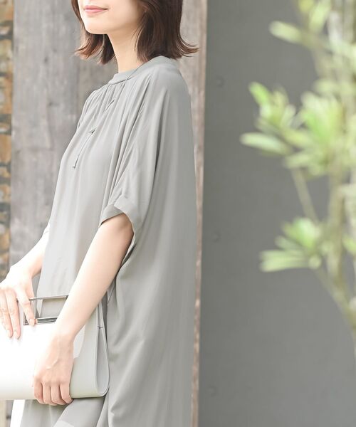 rps（アールピーエス）の「レンチング接触冷感チュニック（チュニック・レディース・カーキ/ブラック/オフホワイト・フリー）」の6枚目の写真