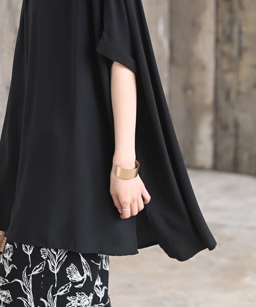 rps（アールピーエス）の「レンチング接触冷感チュニック（チュニック・レディース・カーキ/ブラック/オフホワイト・フリー）」の22枚目の写真