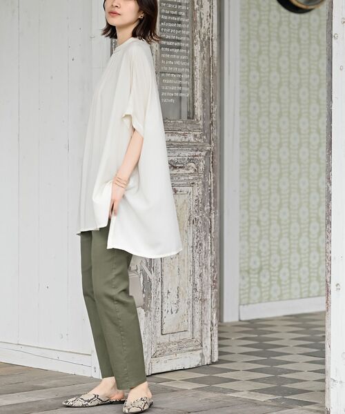 rps（アールピーエス）の「レンチング接触冷感チュニック（チュニック・レディース・カーキ/ブラック/オフホワイト・フリー）」の18枚目の写真