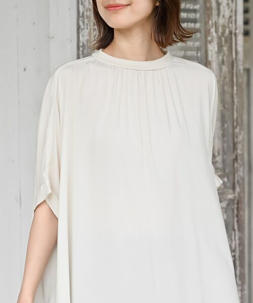 rps（アールピーエス）の「レンチング接触冷感チュニック（チュニック・レディース・カーキ/ブラック/オフホワイト・フリー）」の17枚目の写真