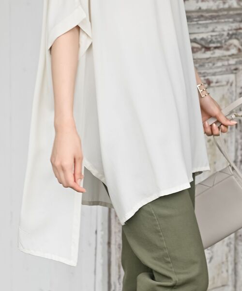 rps（アールピーエス）の「レンチング接触冷感チュニック（チュニック・レディース・カーキ/ブラック/オフホワイト・フリー）」の14枚目の写真