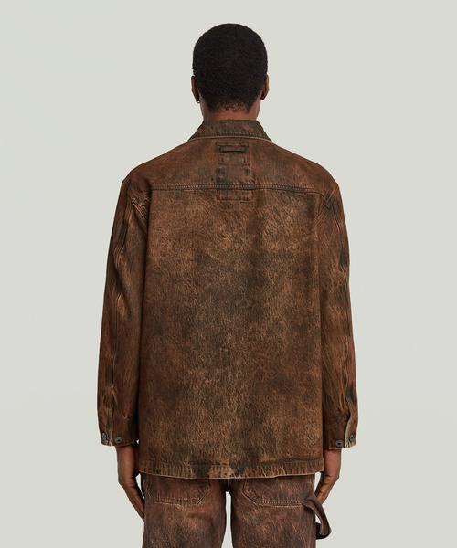 G-STAR（ジースター）の「【Safari Online掲載】CHORE JACKET/チョアジャケット/ヴィンテージライクウォッシュド加工デニムカバーオール（デニムジャケット・メンズ・ブラウン系その他・LARGE/MEDIUM/SMALL）」の2枚目の写真