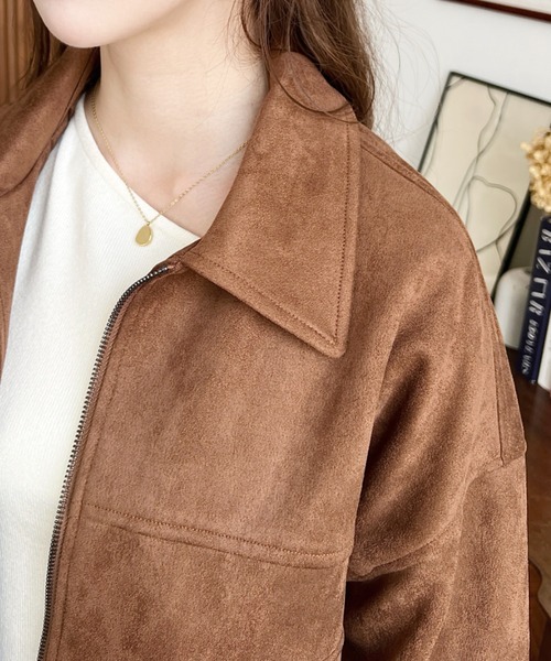 ブラウン スエード ショートジャケット TE5892EW06682_fw_thumbM.jpg