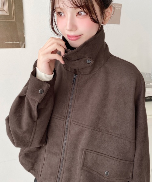 ブラウン スエード ショートジャケット schott（ショット）の「Schott/ショット/SUEDE SHORT HORN