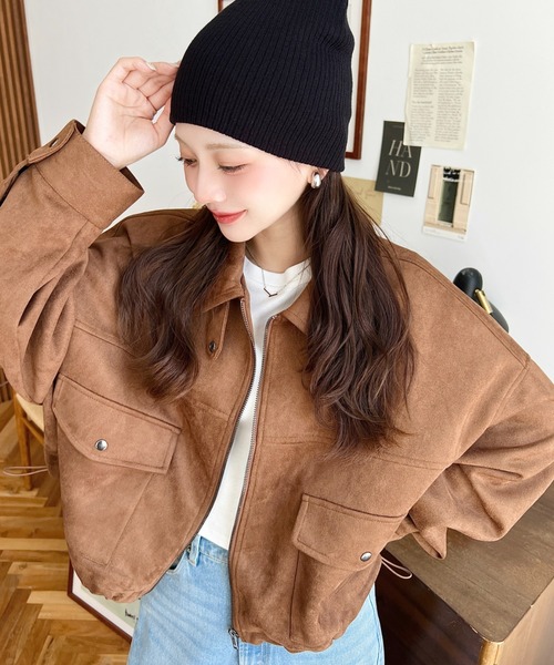 ブラウン スエード ショートジャケット ショット Schott SUEDE SHORT HORN JACKET/スウェード ショート