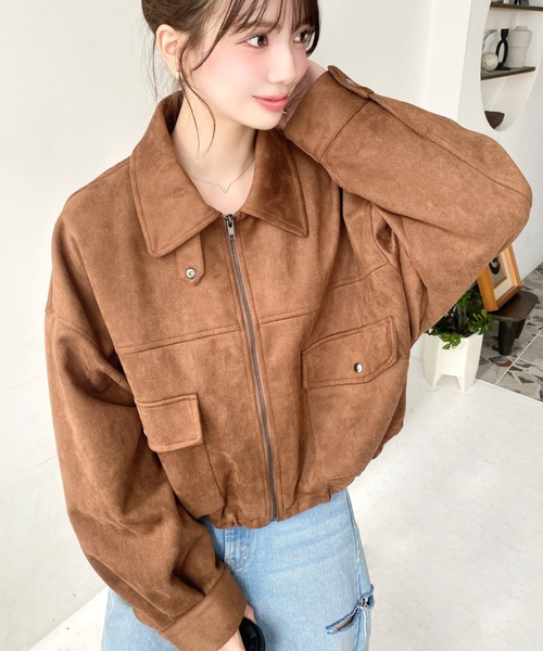 ブラウン スエード ショートジャケット TE5892EW06682_fw_thumbM.jpg