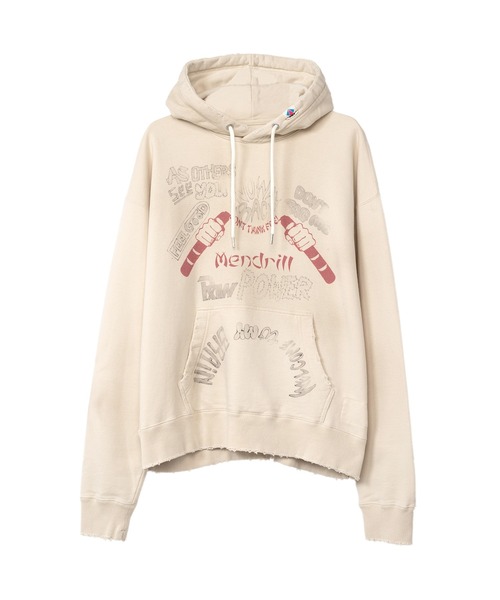 大人気♪【MIHARAYASUHIRO】Mendrill X GS. Distressed Hoodie Mendrill X GS. Distressed Hoodie（スウェット）｜Mendrill