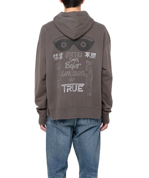 大人気♪【MIHARAYASUHIRO】Mendrill X GS. Distressed Hoodie Mendrill X GS. Distressed Hoodie（スウェット）｜Mendrill