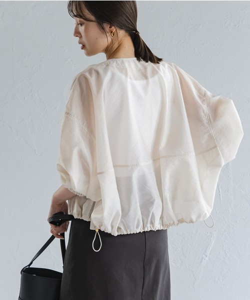 新品　NOBLE 【洗える】フォギーシアーVカラーショートブルゾン 洗える】フォギーシアーVカラーショートブルゾン（その他