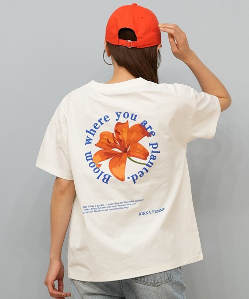 ムラサキスポーツ（ムラサキスポーツ）の「RIKKA FEMME/リッカファム Tシャツ/吸湿速乾/着るUVケア RF25HS11（Tシャツ/カットソー・レディース・イエロー/ピンク/ホワイト×ブラック/ホワイト×ブルー・FREE）」の2枚目の写真