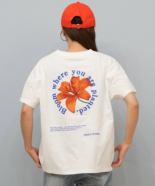 ムラサキスポーツ（ムラサキスポーツ）の「RIKKA FEMME/リッカファム Tシャツ/吸湿速乾/着るUVケア RF25HS11（Tシャツ/カットソー・レディース・イエロー/ピンク/ホワイト×ブラック/ホワイト×ブルー・FREE）」の6枚目の写真