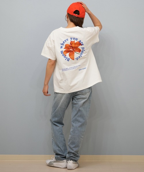 ムラサキスポーツ（ムラサキスポーツ）の「RIKKA FEMME/リッカファム Tシャツ/吸湿速乾/着るUVケア RF25HS11（Tシャツ/カットソー・レディース・イエロー/ピンク/ホワイト×ブラック/ホワイト×ブルー・FREE）」の8枚目の写真
