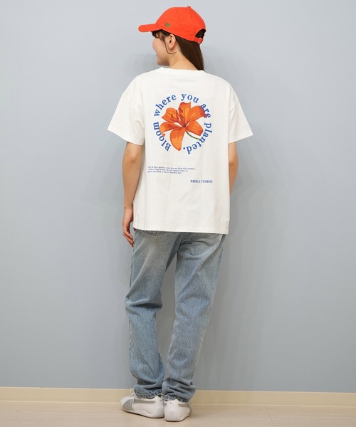 ムラサキスポーツ（ムラサキスポーツ）の「RIKKA FEMME/リッカファム Tシャツ/吸湿速乾/着るUVケア RF25HS11（Tシャツ/カットソー・レディース・イエロー/ピンク/ホワイト×ブラック/ホワイト×ブルー・FREE）」の9枚目の写真
