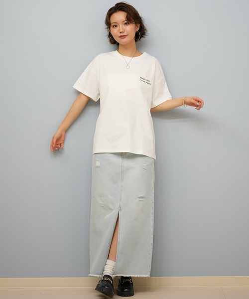 ムラサキスポーツ（ムラサキスポーツ）の「RIKKA FEMME/リッカファム Tシャツ/吸湿速乾/着るUVケア RF25HS11（Tシャツ/カットソー・レディース・イエロー/ピンク/ホワイト×ブラック/ホワイト×ブルー・FREE）」の12枚目の写真