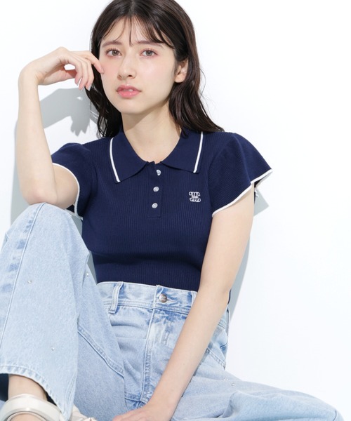 ニット セーター フリル袖ポロニット レディース ◇フリル袖ポロニット（ニット/セーター）｜JILL by JILL STUART