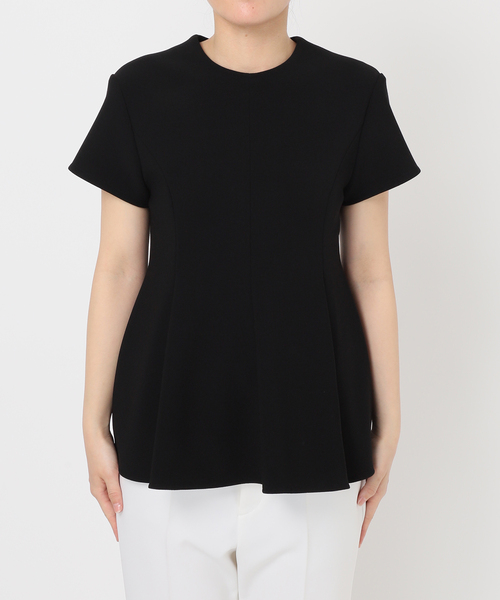 コンフォートジャージーライクペプラムブラウス（シャツ/ブラウス