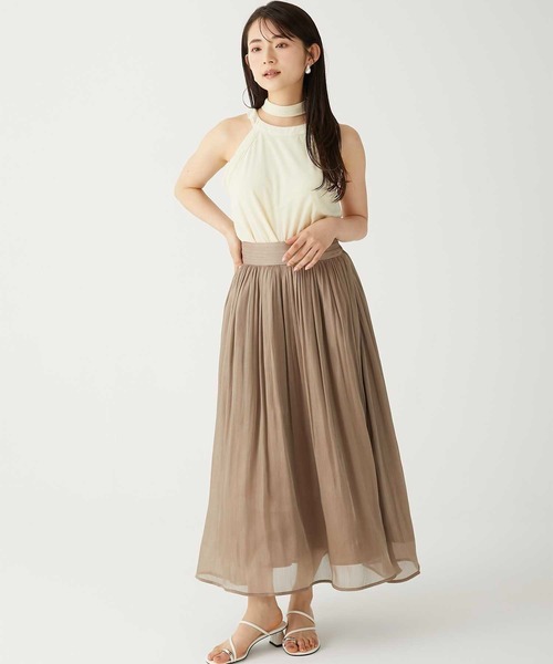 Luan(ルアン)の「【Luan】SHINY FLARE SKIRT/シャイニーフレアスカート(スカート・レディース・アイボリー/ブラウン・0/1)」の19枚目の写真