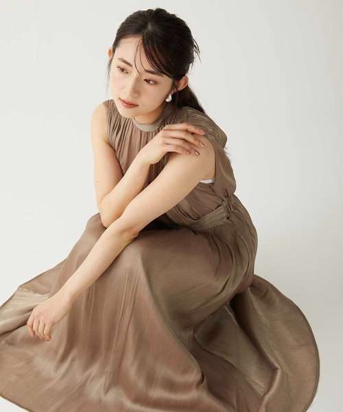 Luan(ルアン)の「【Luan】SHINY FLARE SKIRT/シャイニーフレアスカート(スカート・レディース・アイボリー/ブラウン・0/1)」の7枚目の写真