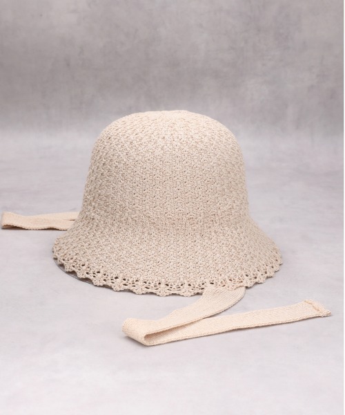 Right-on(ライトオン)の「【HONEYSUCKLE ROSE】サーモハット(ハット・レディース・ライトベージュ/ブラック・ONE SIZE)」の1枚目の写真