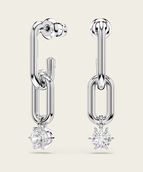 公式】【スワロフスキー】Constella ドロップピアス, ラウンドカット