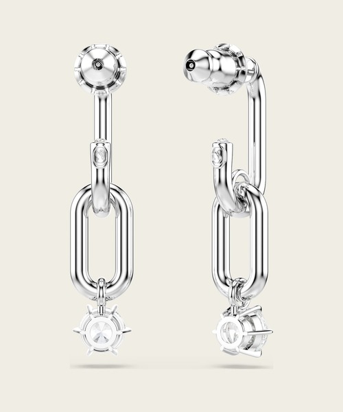 SWAROVSKI(スワロフスキー)の「【公式】【スワロフスキー】Constella ドロップピアス, ラウンドカット, ホワイト, ロジウム・プレーティング(ピアス(両耳用)・レディース・ホワイト・ONESIZE)」の5枚目の写真