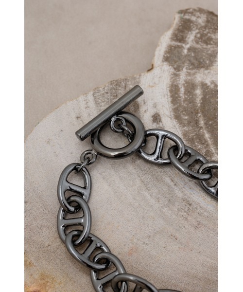 AZUL by moussy（アズールバイマウジー）の「ANCHOR CHAIN BRACELET（ブレスレット・メンズ・ゴールド/シルバー系その他/ブラック/シルバー・FREE）」の9枚目の写真