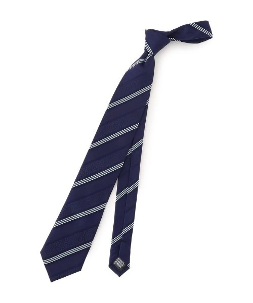 Perfect Suit FActory(パーフェクトスーツファクトリー)の「ベーシックネクタイ ストライプ ワイン/ネイビー(ネクタイ・メンズ・ネイビー/ワイン・FREE)」の4枚目の写真