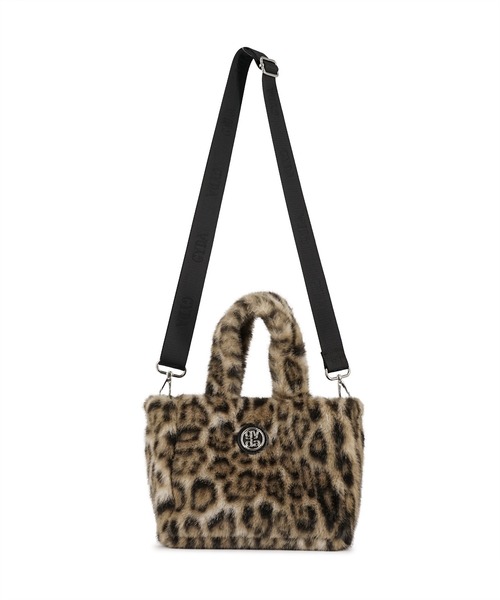 GYDA（ジェイダ）の「GYDA(ジェイダ)2WAYフェイクファーバッグ GY-B381 ファートート（トートバッグ・レディース・ホワイト/レオパード/ブラック・FREE）」の4枚目の写真