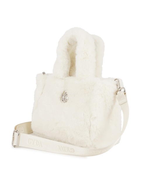 GYDA（ジェイダ）の「GYDA(ジェイダ)2WAYフェイクファーバッグ GY-B381 ファートート（トートバッグ・レディース・ホワイト/レオパード/ブラック・FREE）」の12枚目の写真