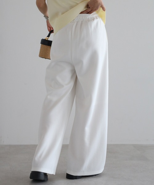 ENC(エンク)の「marshmallow sweat straight pants / マシュマロスウェットストレートパンツ(その他パンツ・レディース・オフホワイト/ブラック/グレー・FREE)」の7枚目の写真