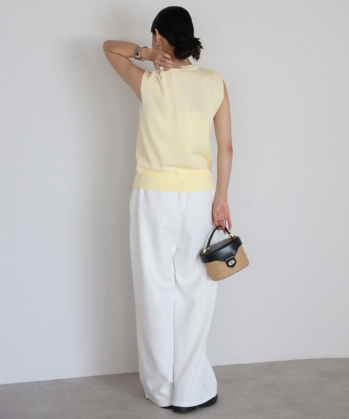 ENC(エンク)の「marshmallow sweat straight pants / マシュマロスウェットストレートパンツ(その他パンツ・レディース・オフホワイト/ブラック/グレー・FREE)」の8枚目の写真