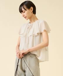 シフォンジョーゼットブラウス