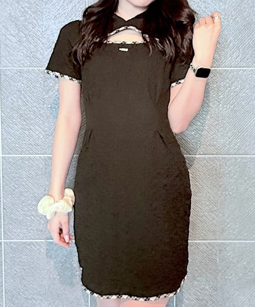 NOMAE BACKリボンミニワンピース NOMAE ワンピース BACKリボンミニワンピース : ZOZOTOWN Yahoo