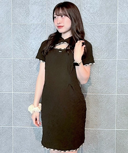NOMAE BACKリボンミニワンピース NOMAE ワンピース BACKリボンミニワンピース : ZOZOTOWN Yahoo