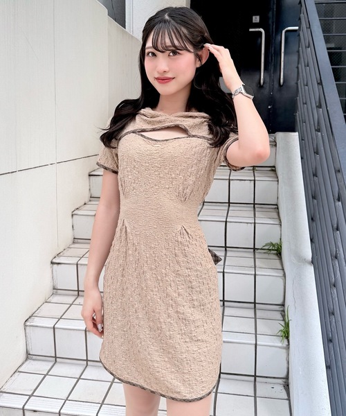 NOMAE BACKリボンミニワンピース NOMAE ワンピース BACKリボンミニワンピース : ZOZOTOWN Yahoo