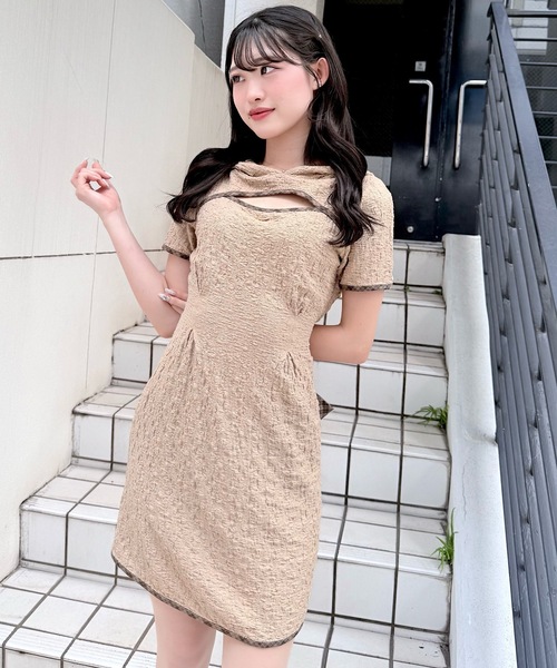 NOMAE（ノーマエ）の「BACKリボンフーディーミニワンピース（ワンピース・レディース・ブラック/ベージュ/アイボリー・FREE）」の21枚目の写真