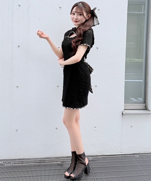 NOMAE（ノーマエ）の「BACKリボンフーディーミニワンピース（ワンピース・レディース・ブラック/ベージュ/アイボリー・FREE）」の8枚目の写真