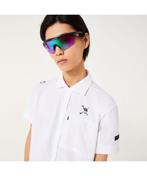 オークリー SKULL AERATE HYBRID SHIRT/ ゴルフ半袖シャツ/吸汗速乾/GOLF/ゴルフ/MENS / メンズ /OAKLEY