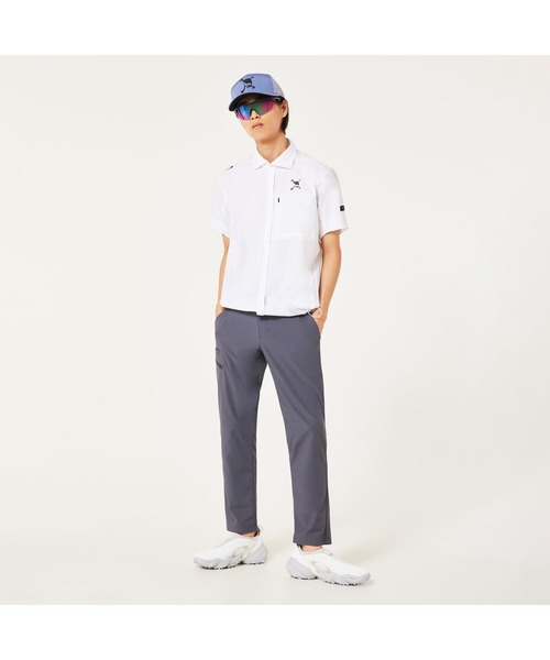 OAKLEY(オークリー)の「オークリー SKULL AERATE HYBRID SHIRT/ ゴルフ半袖シャツ/吸汗速乾/GOLF/ゴルフ/MENS / メンズ /OAKLEY(シャツ/ブラウス・メンズ・ブラック/ホワイト・M/L)」の9枚目の写真