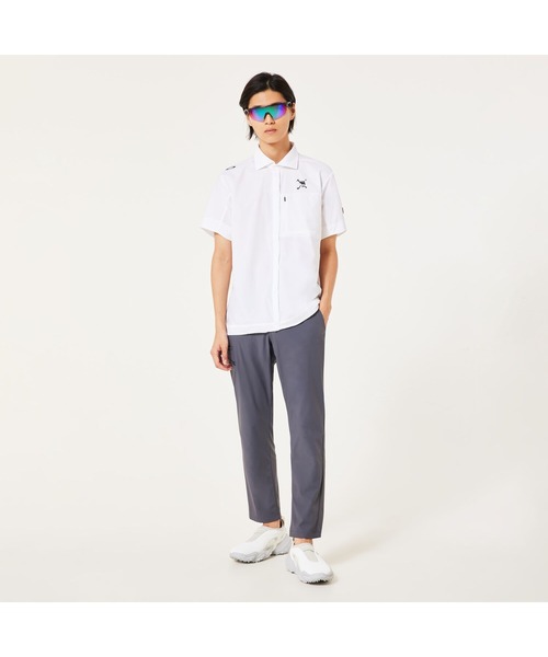 OAKLEY(オークリー)の「オークリー SKULL AERATE HYBRID SHIRT/ ゴルフ半袖シャツ/吸汗速乾/GOLF/ゴルフ/MENS / メンズ /OAKLEY(シャツ/ブラウス・メンズ・ブラック/ホワイト・M/L)」の7枚目の写真