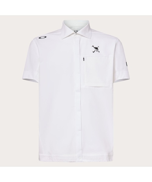 OAKLEY(オークリー)の「オークリー SKULL AERATE HYBRID SHIRT/ ゴルフ半袖シャツ/吸汗速乾/GOLF/ゴルフ/MENS / メンズ /OAKLEY(シャツ/ブラウス・メンズ・ブラック/ホワイト・M/L)」の13枚目の写真
