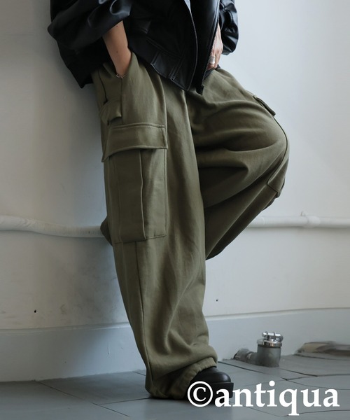 antiqua(アンティカ)の「カーゴパンツ(カーゴパンツ・レディース・カーキ/ブラック/杢グレー・ONESIZE)」の14枚目の写真