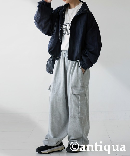 antiqua(アンティカ)の「カーゴパンツ(カーゴパンツ・レディース・カーキ/ブラック/杢グレー・ONESIZE)」の9枚目の写真
