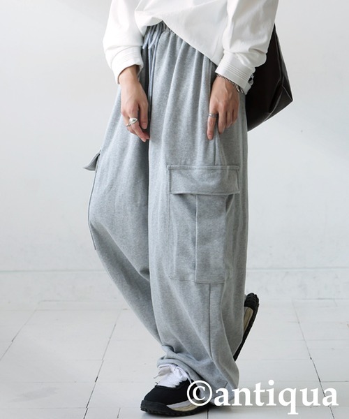 antiqua(アンティカ)の「カーゴパンツ(カーゴパンツ・レディース・カーキ/ブラック/杢グレー・ONESIZE)」の12枚目の写真
